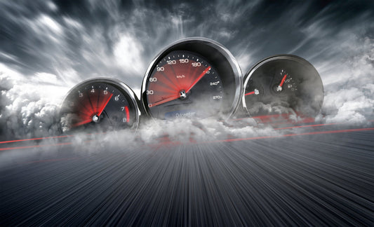 High Speed Car Dashboard Wall Mural