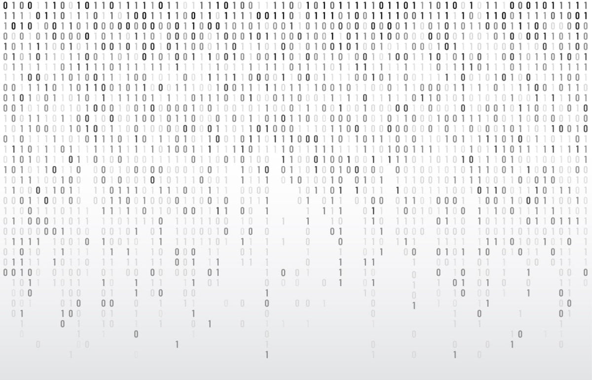 Digital Binary Code Wall Mural