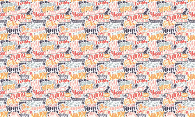 Inspirational Quotes Wallpaper Mural in your room — zoomed