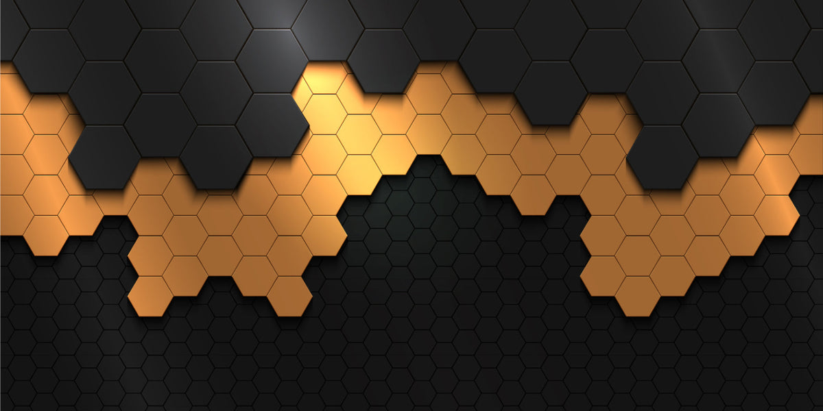 Hexagonal Pattern Wall Mural