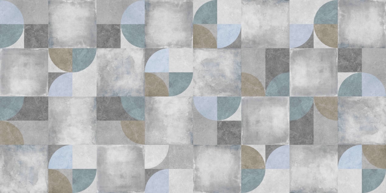 Geometric Pattern Cement Wall Mural