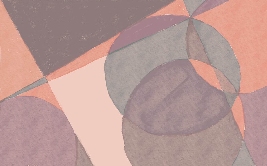 Geometric Watercolor Illustration Wallpaper Mural