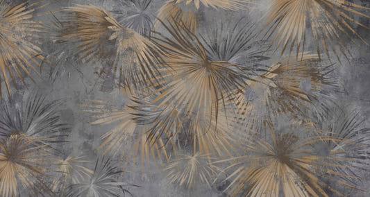 Golden Frond Elegance Wall Mural