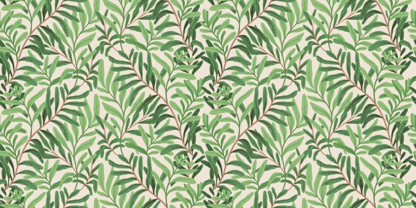 Nature Whisper Wall Mural in your room — zoomed