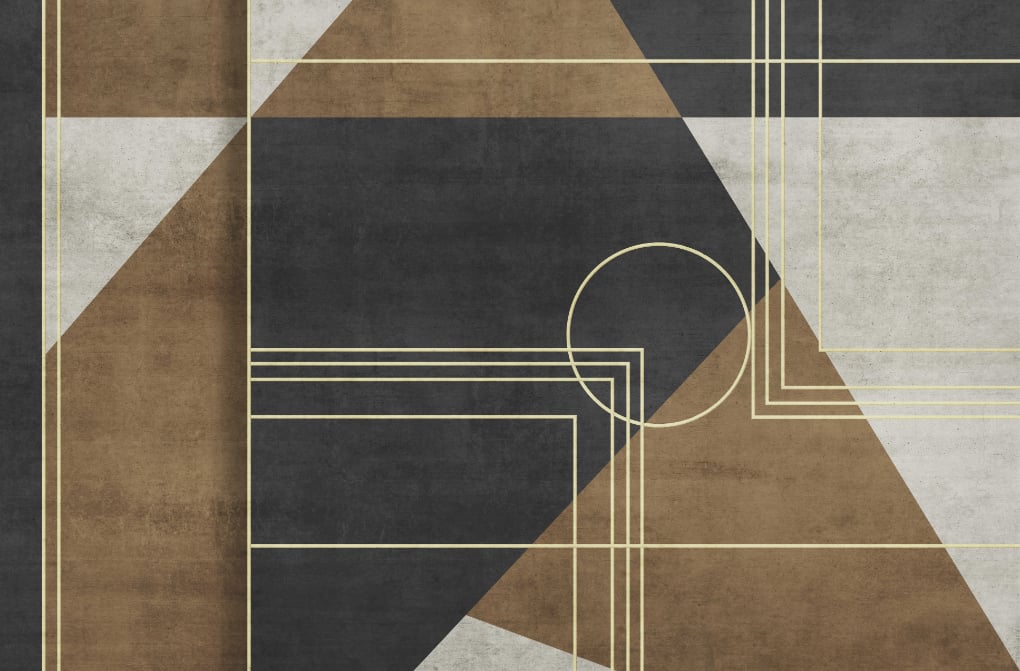 Geometric Abstraction Wall Mural