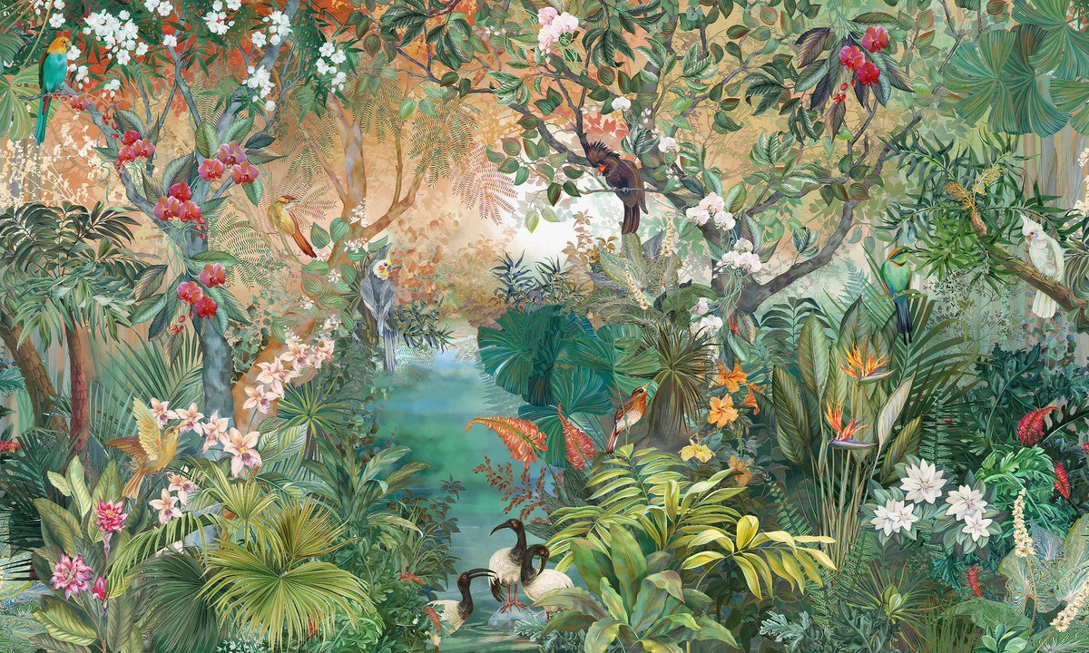 Feathered Canopy Chronicles Wall Murals in your room — zoomed