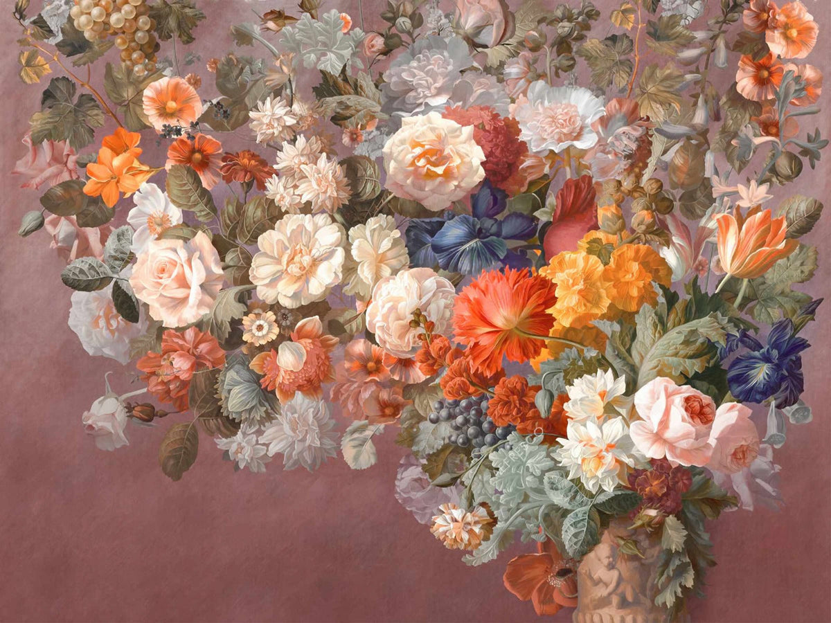 Dutch Rose Oil Artistry Wallpaper Mural in your room — zoomed