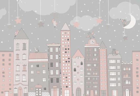 Little CityScape Sketches Wall mural