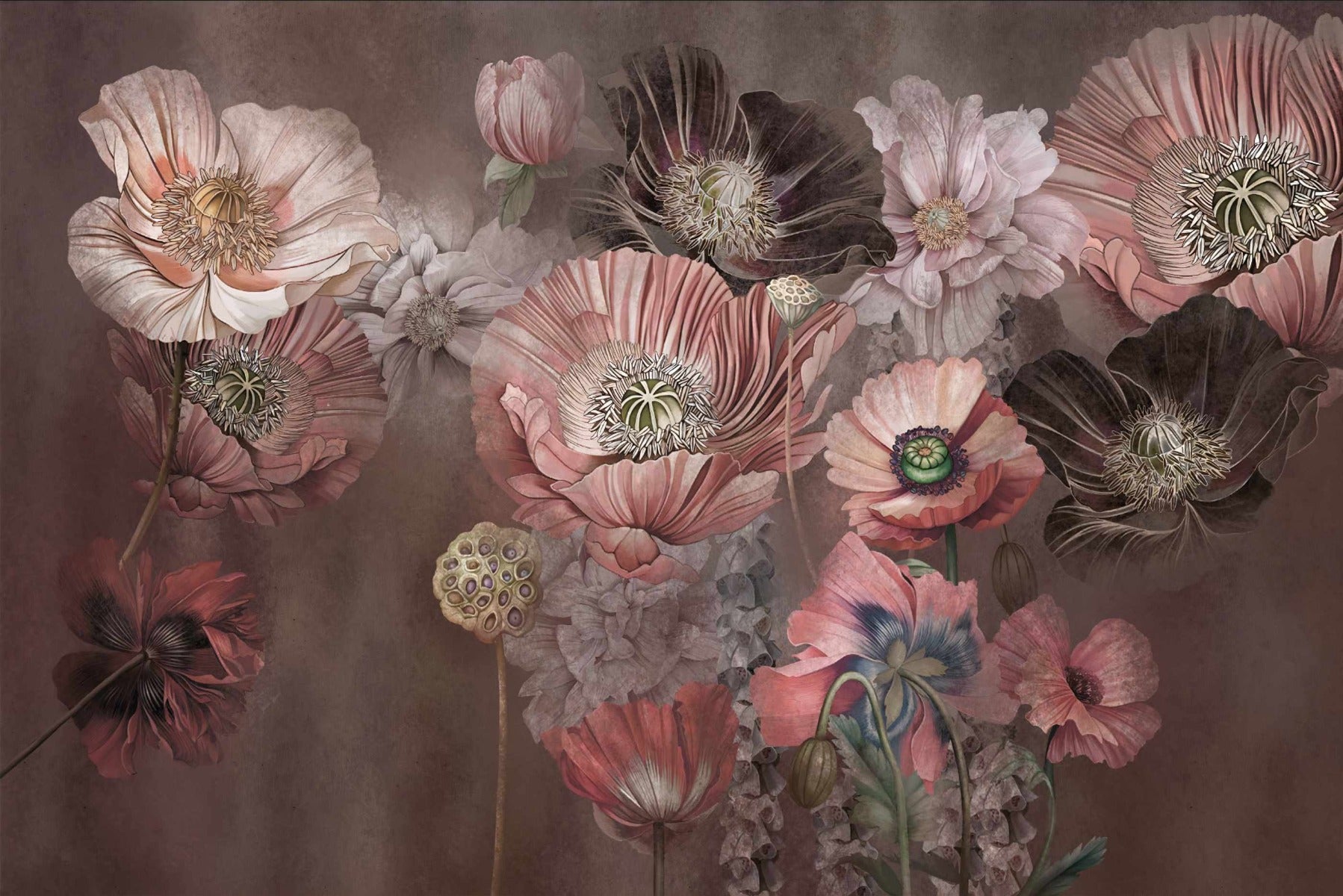 Majestic Petal Impressions Wall Mural