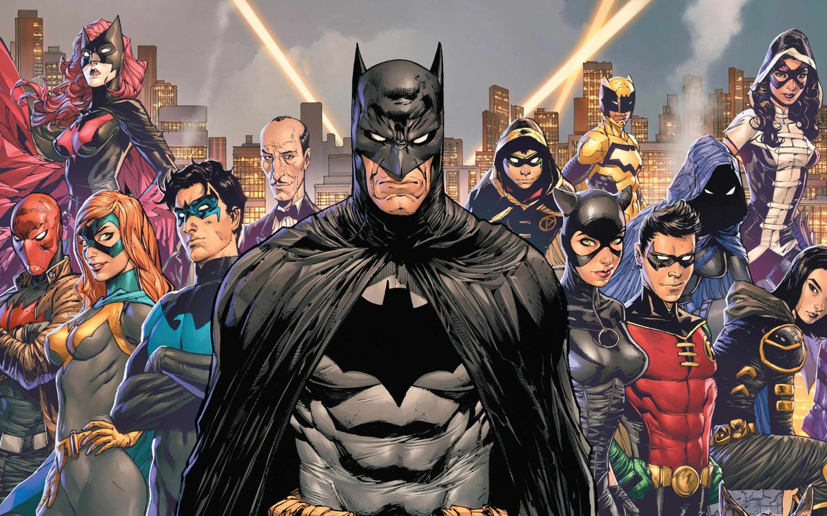 Ultimate DC Universe Wallpaper Mural in your room — zoomed