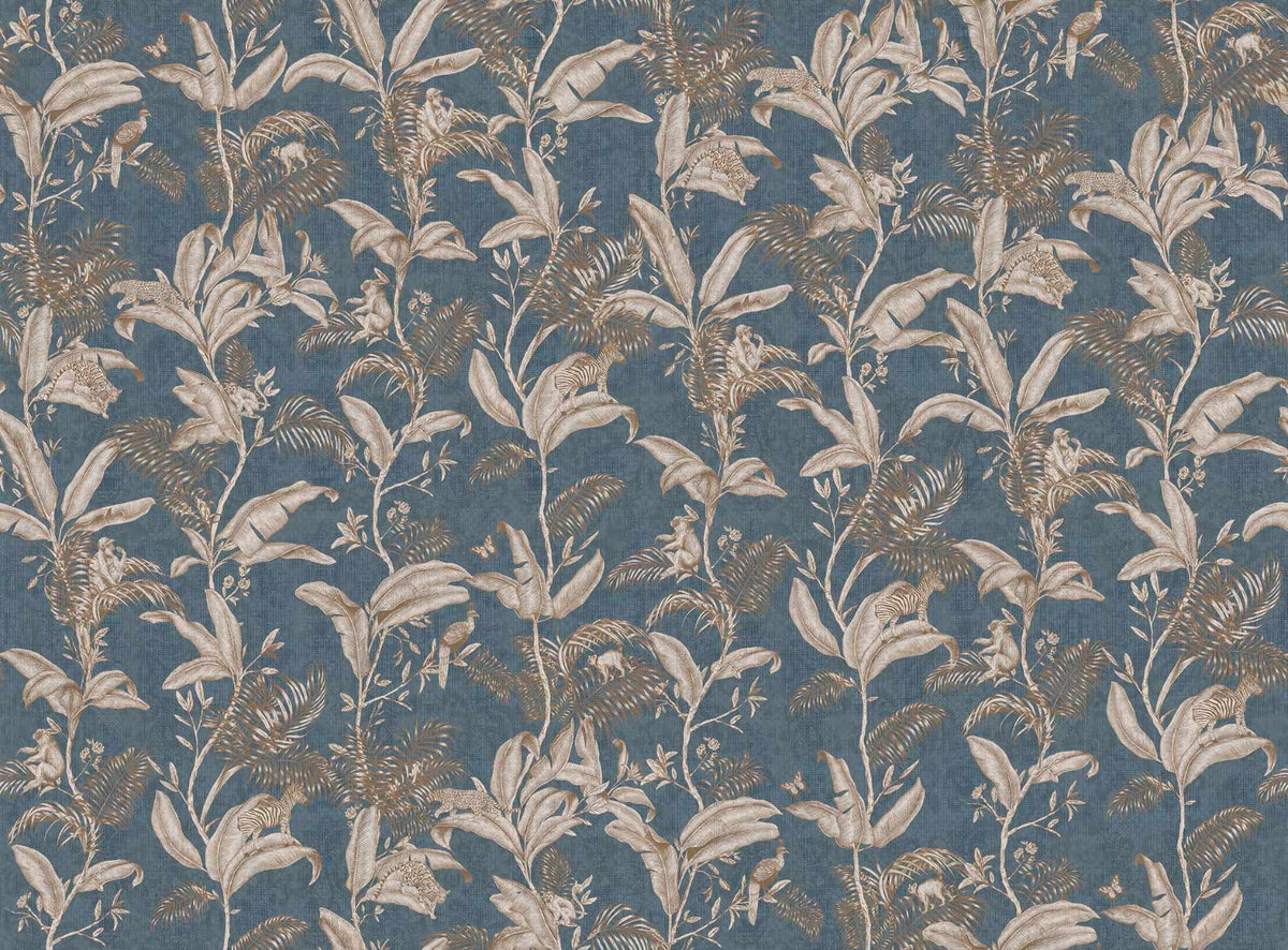 Darwinian Tropical Wall Mural in your room — zoomed