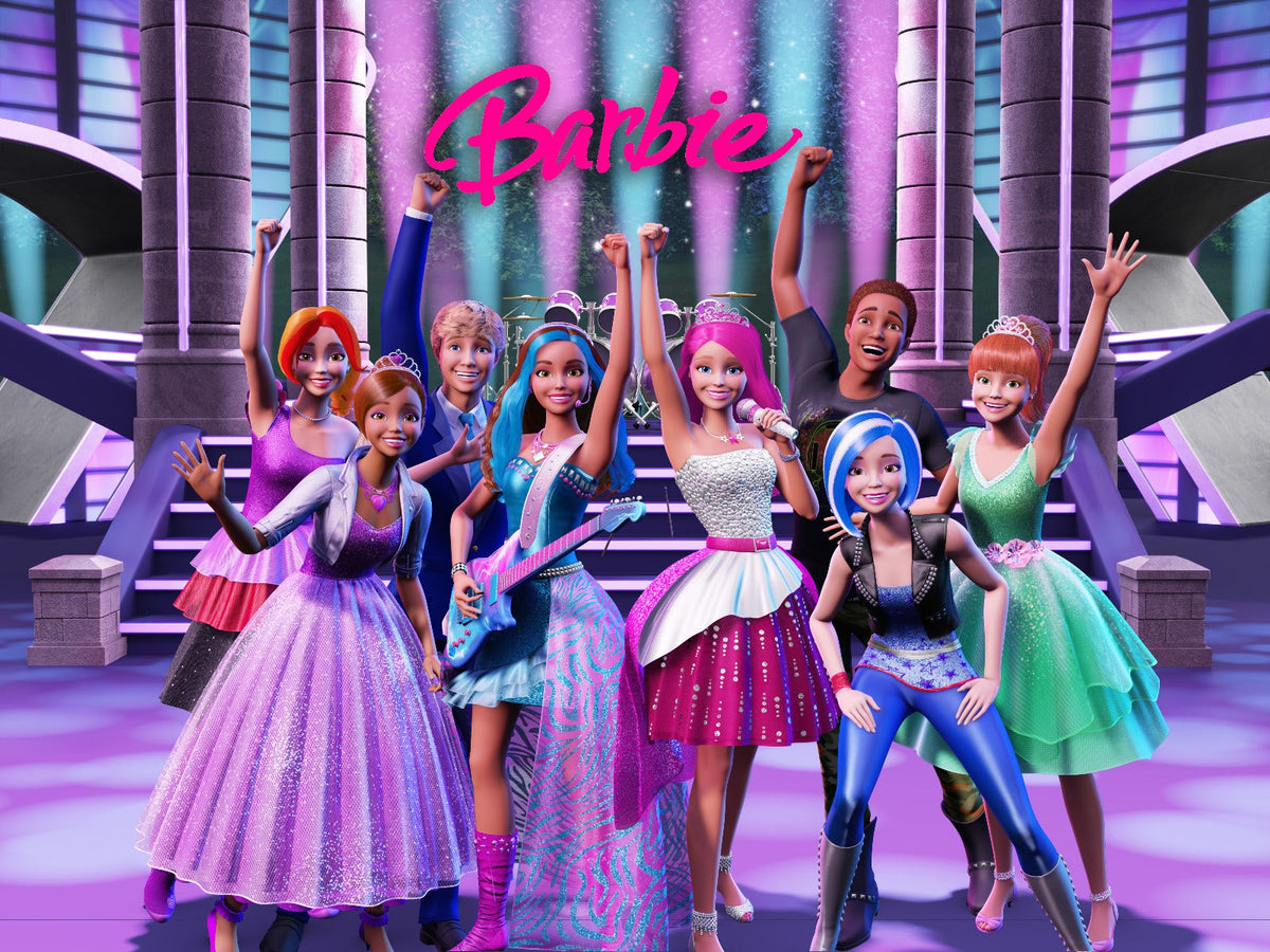Rockstar Princess Barbie Wallpaper Murals in your room — zoomed