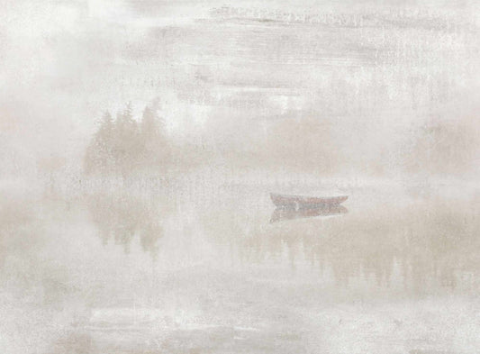 Rustic Beige Lake Wallpaper Mural