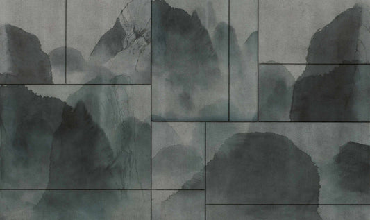 Elysian Dusty Green Landscape Mural
