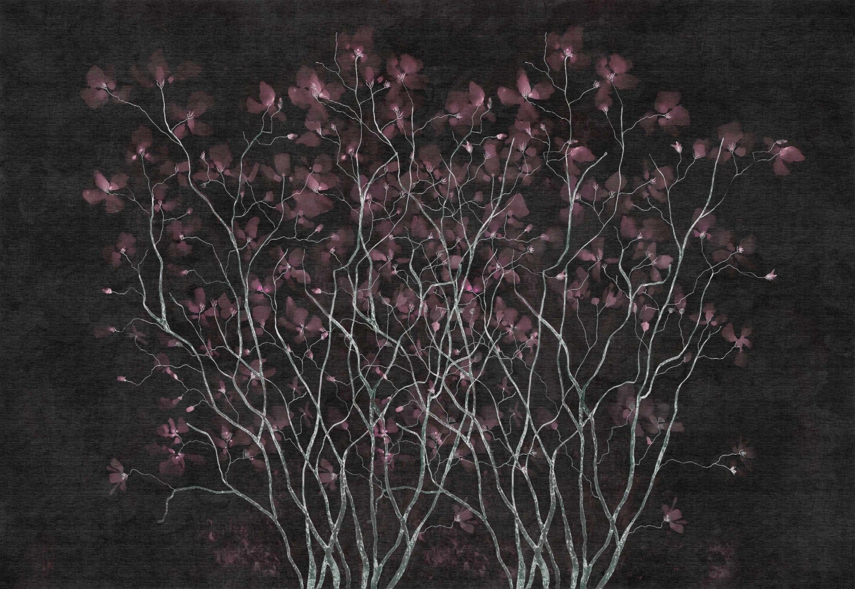Nightshade Floral Illusion Wall Mural in your room — zoomed