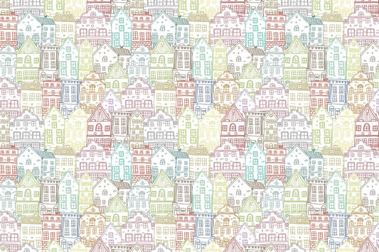Kaleidoscope Townscape Wall Mural