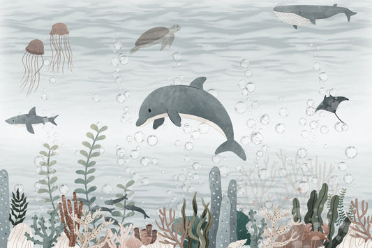 Serene Ocean Life Wallpaper Mural