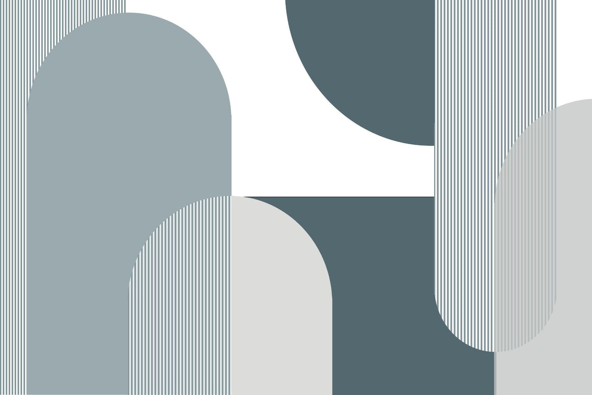 Abstract Arctic Mosaic Artwork Mural in your room — zoomed