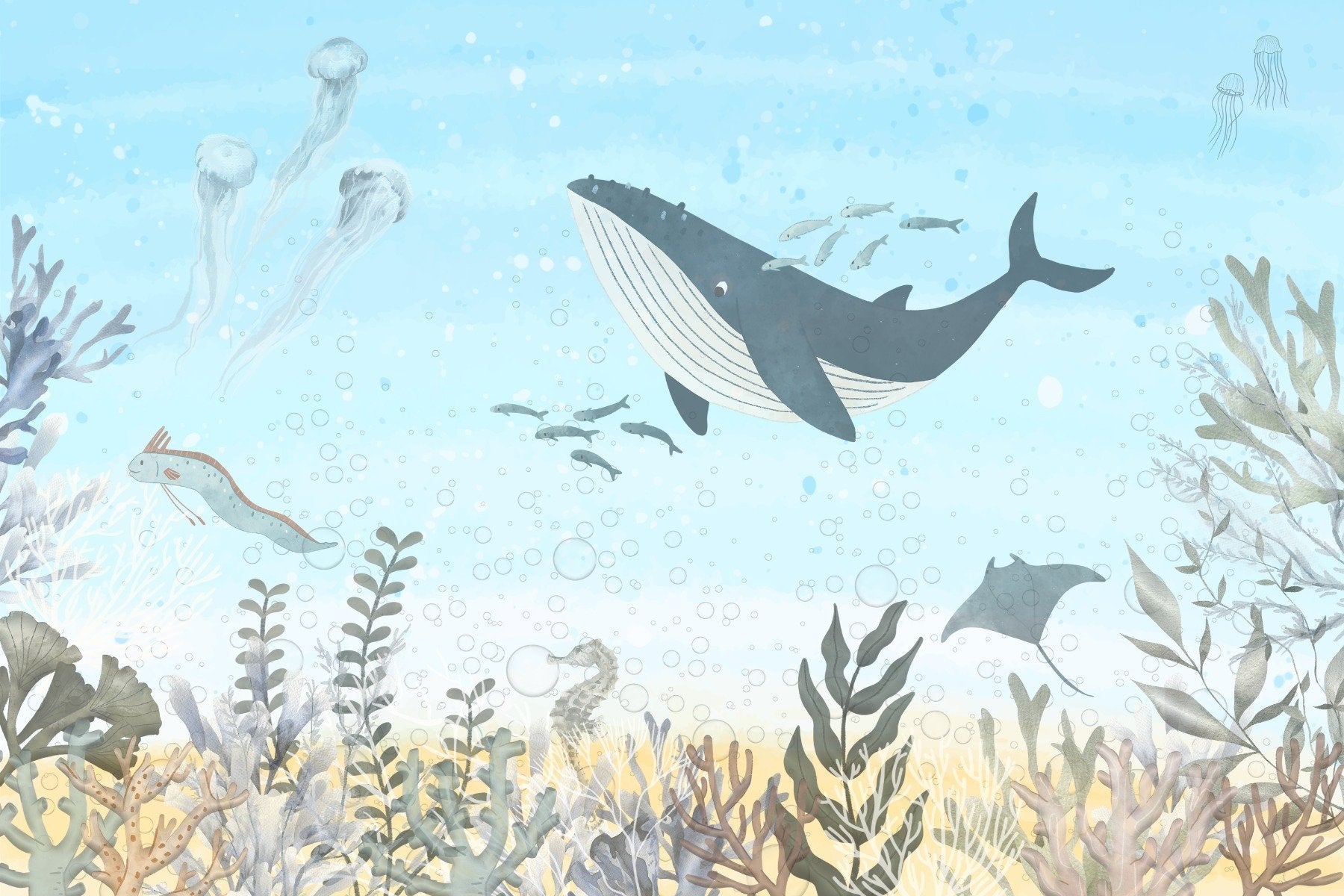 Oceanic Harmony Wall Mural