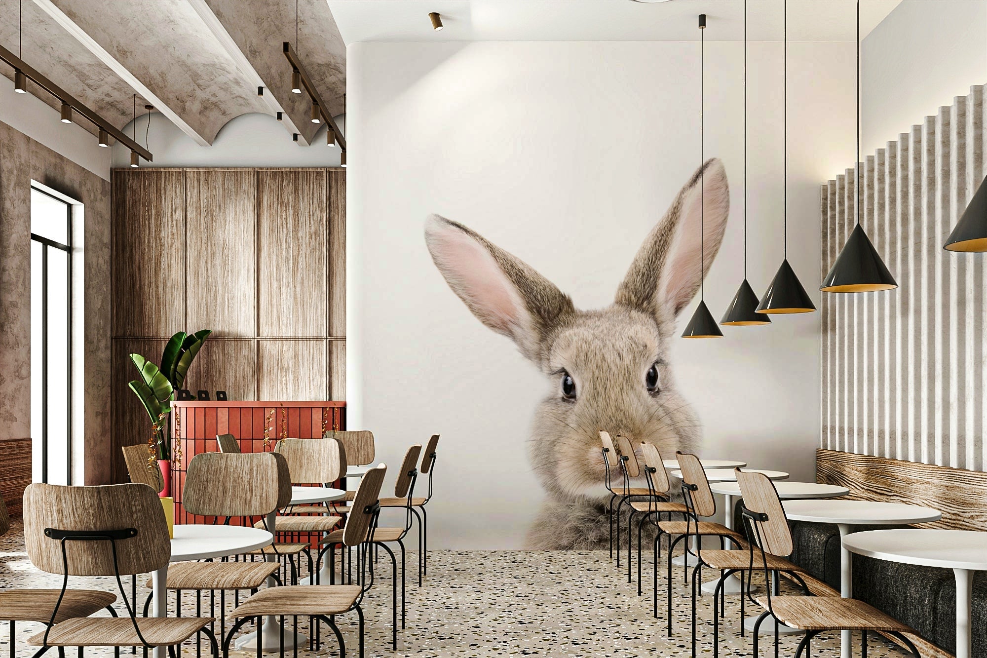 Baby bunny wall mural for nursery GD730

