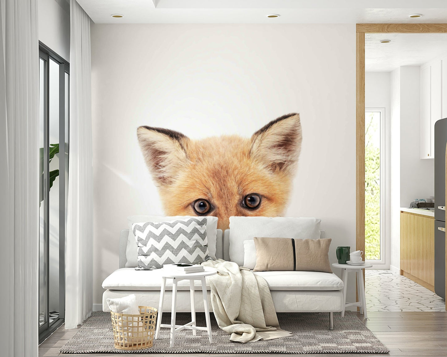 Friendly animal wall mural
