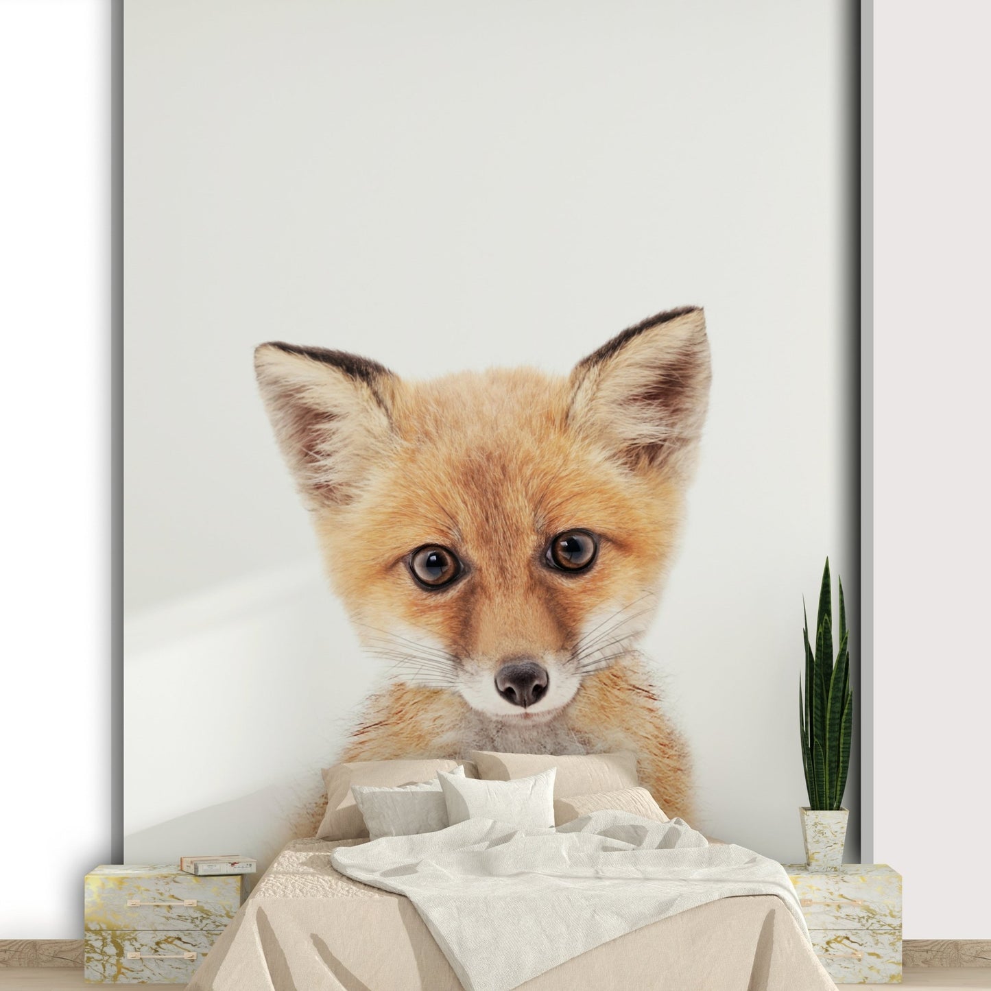 Nature-inspired mural wallpaper

