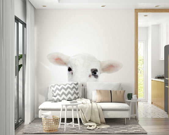 Baby lamb wall mural for nursery GD736
