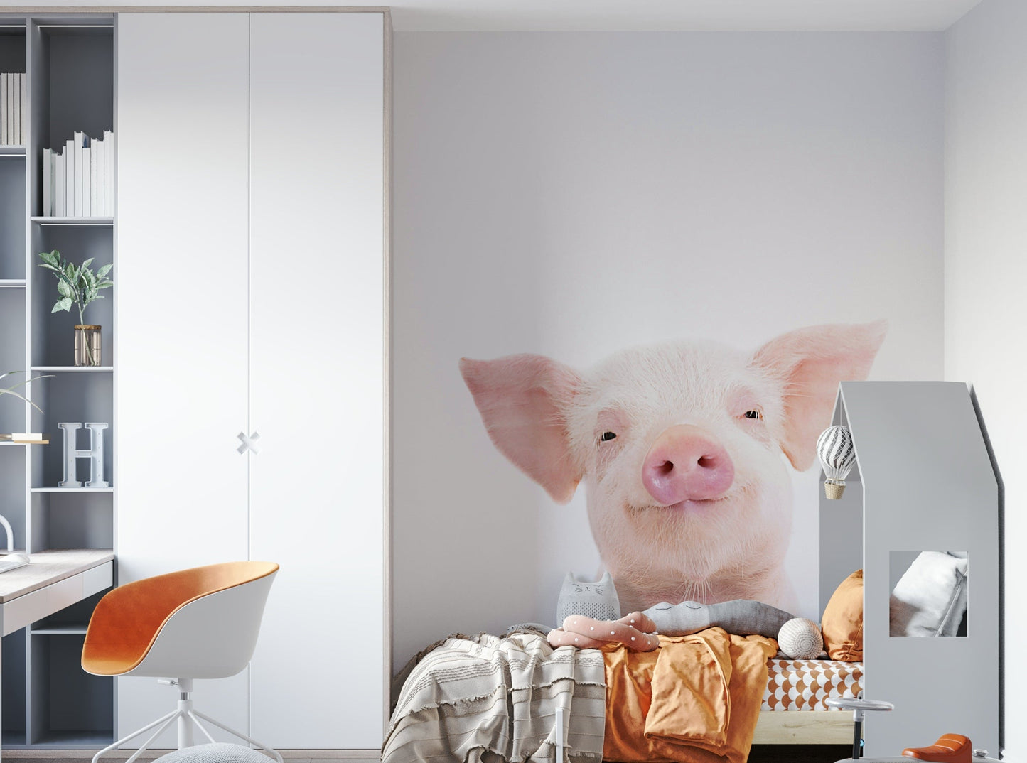 Cute baby piglet on wall GD742

