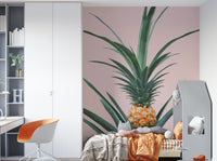 Peel and stick wall mural in children’s nursery
