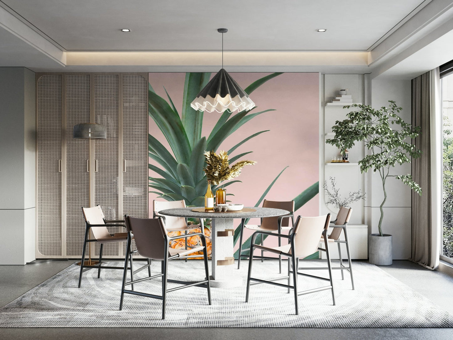 Easy-to-install wall mural in baby’s room
