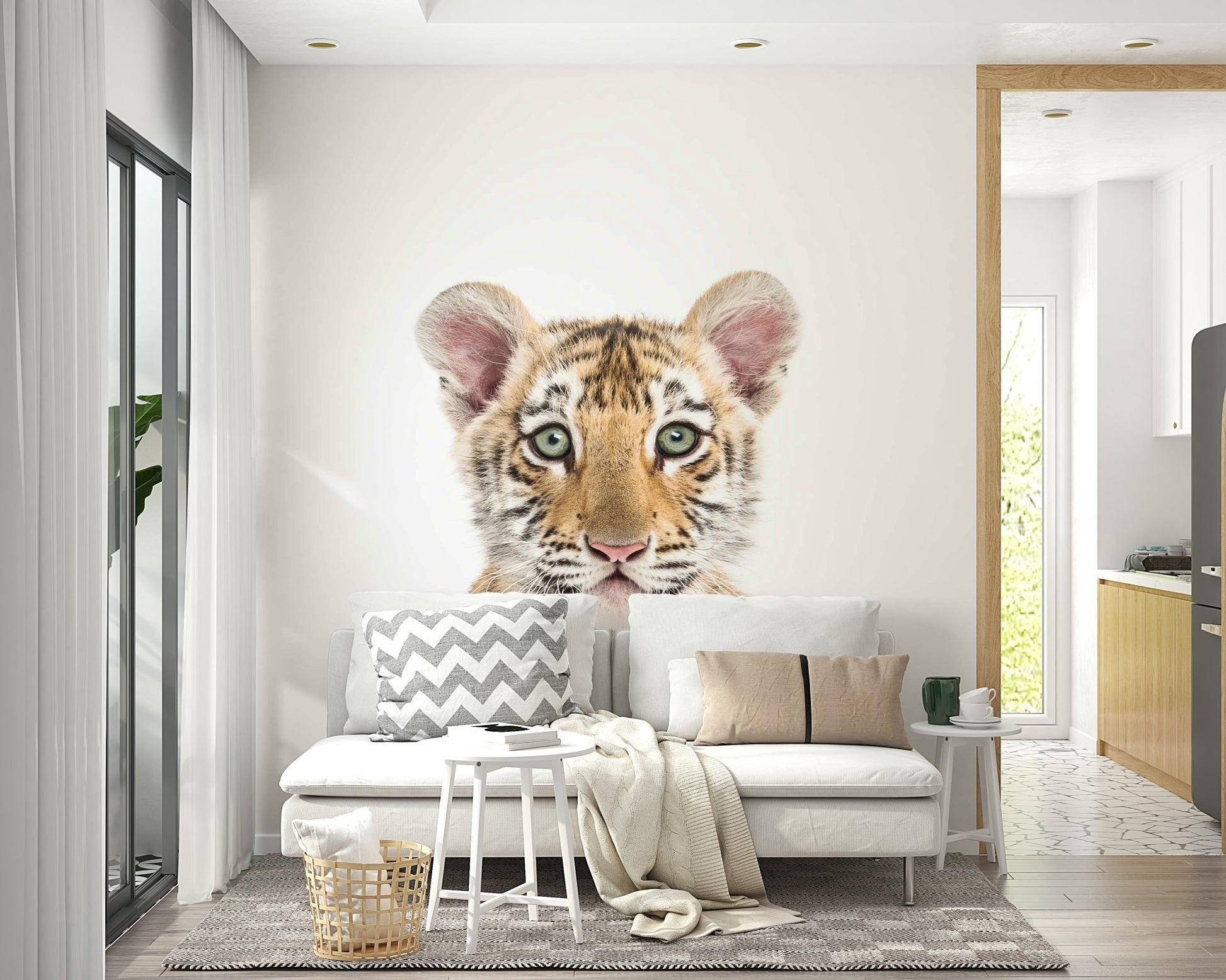 Play area tiger wall mural wallpaper
