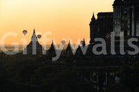 A calming serene view wallpaper mural that defines a space.