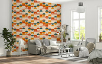 Stylish Balance Act wallpaper, contemporary desert palette.