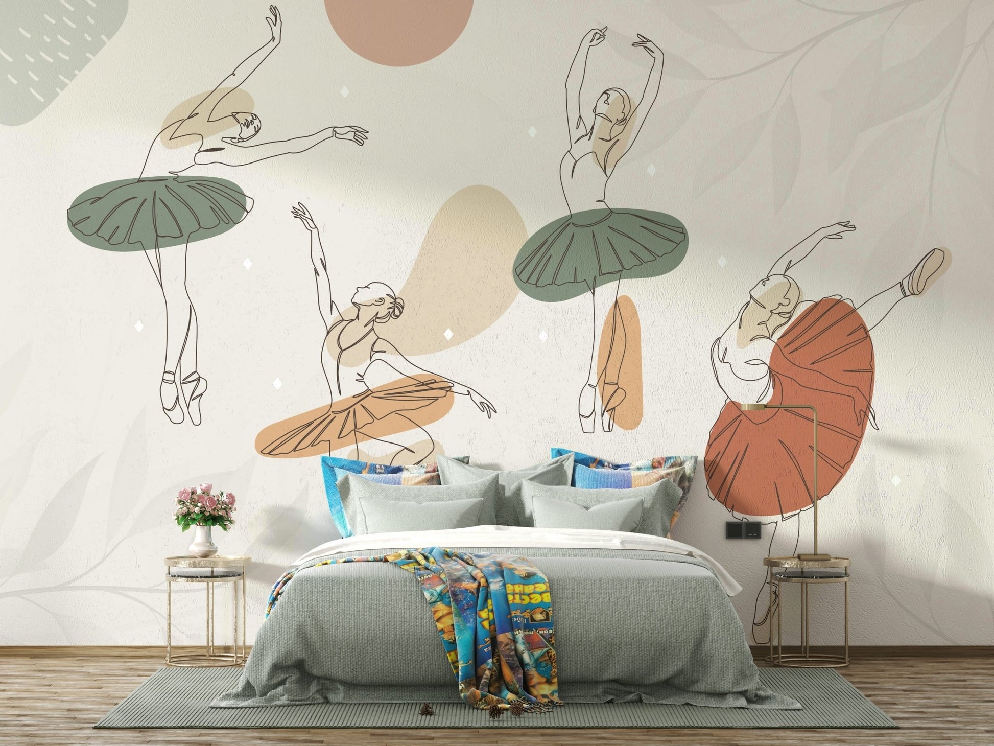 The composition is balanced and has a gentle, flowing feel.
