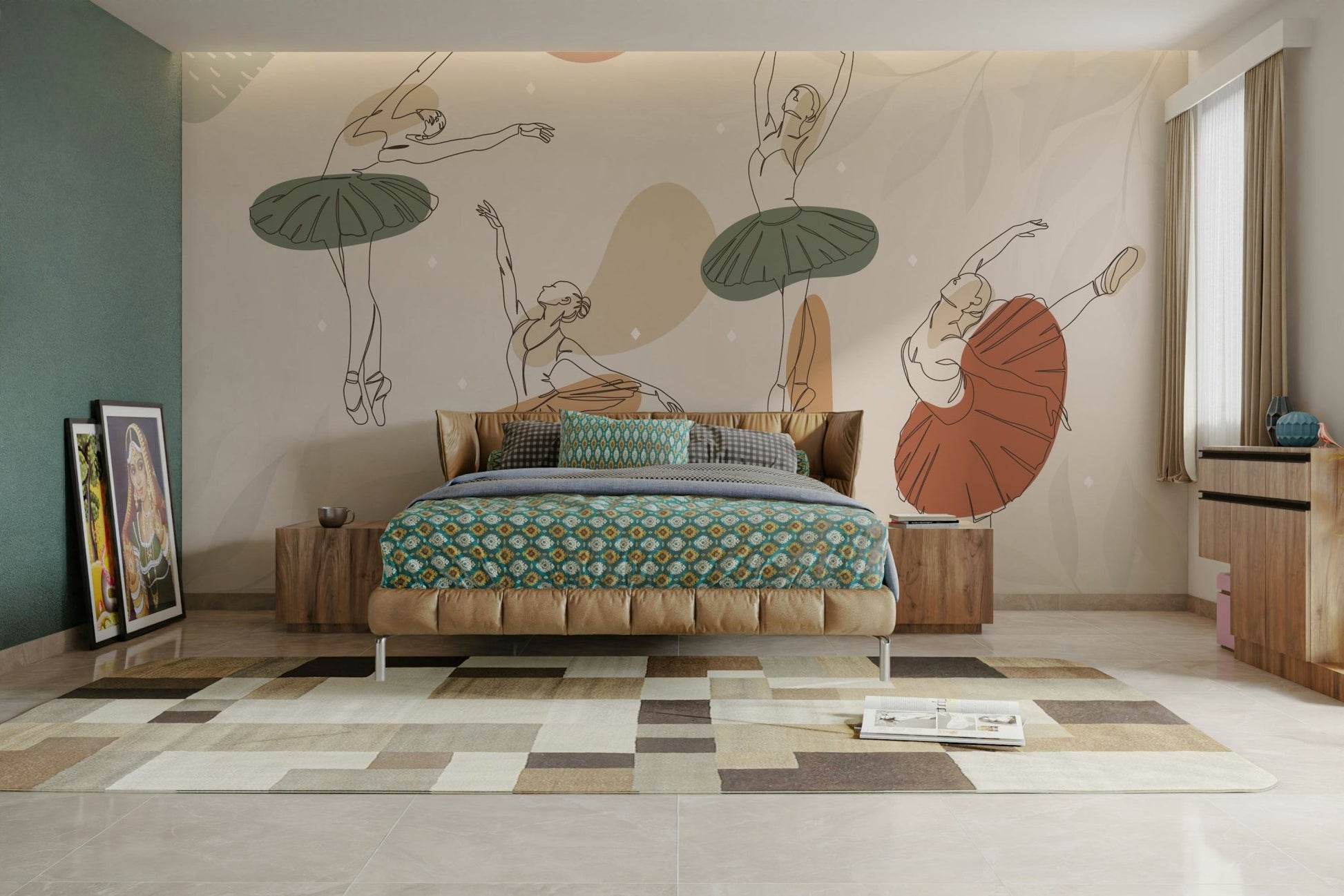 The background is a soft, muted watercolor wash of pastel colors like pink, blue, and cream.
