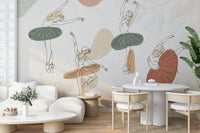 This wallpaper is perfect for a bedroom, a dance studio, or a creative space.
