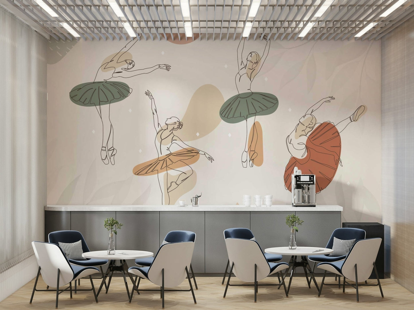 The lines are soft and delicate, adding to the gentle quality.
