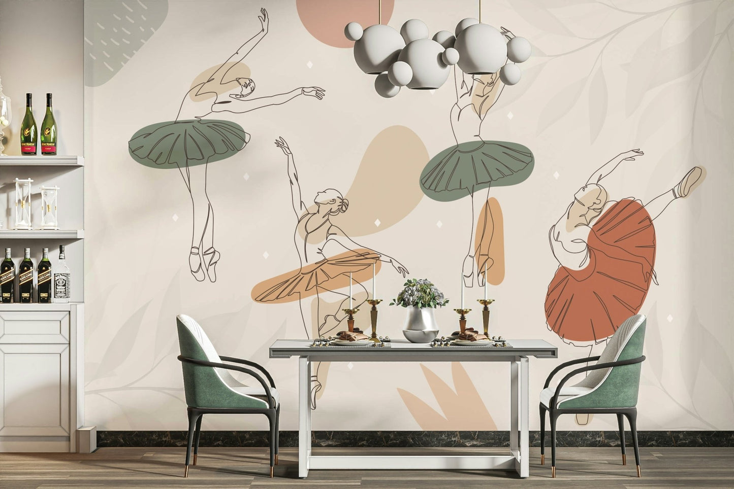 The design has a romantic and ethereal aesthetic.
