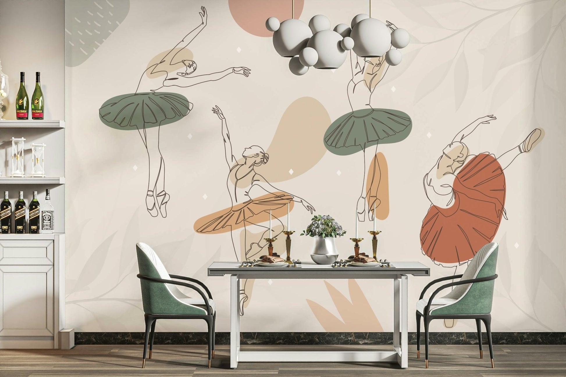 The design has a romantic and ethereal aesthetic.
