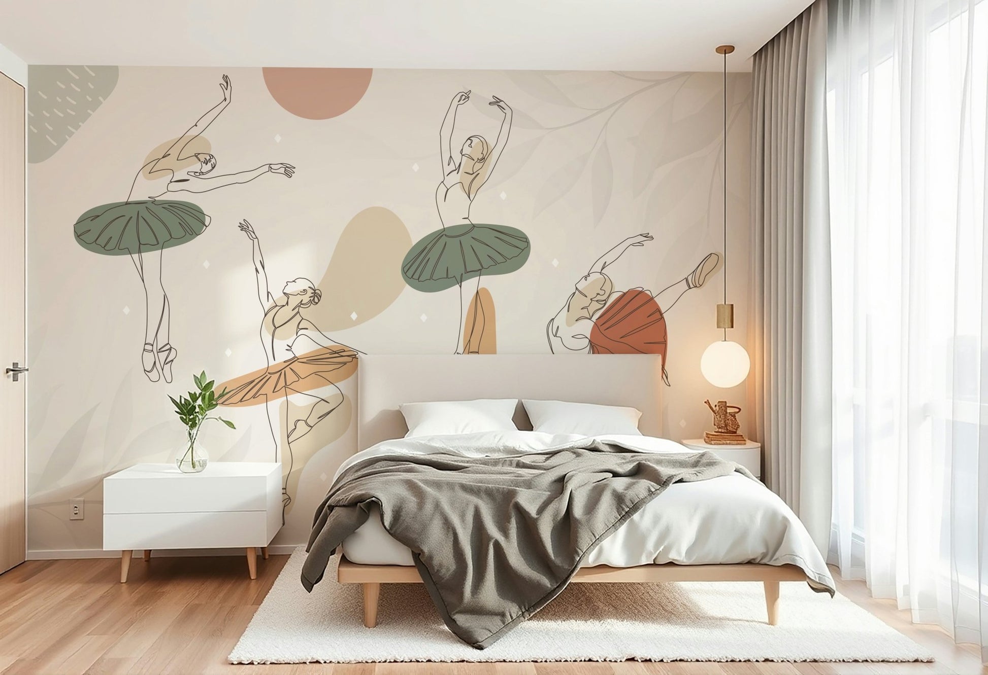 The overall mood is one of peace and grace.
