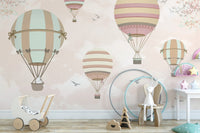 Playful balloon wallpaper for kids' walls
