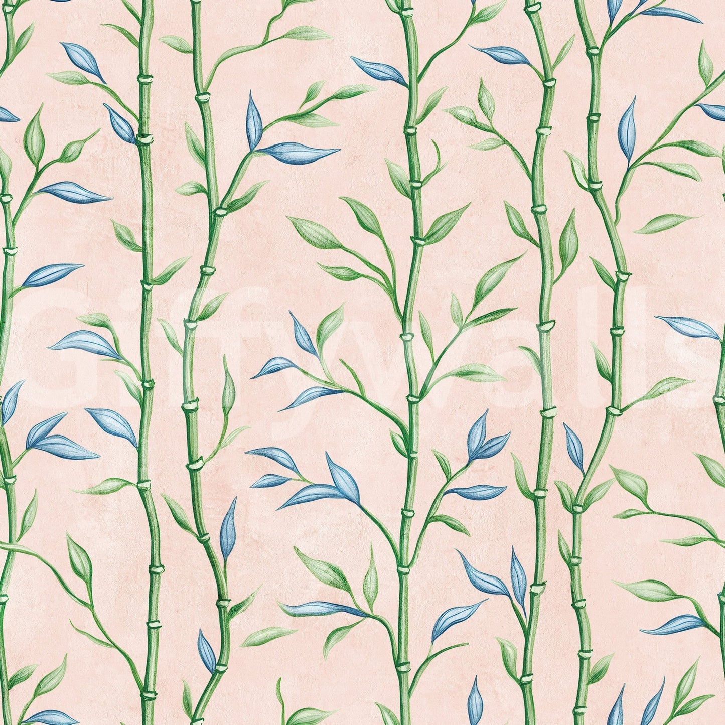 Bamboo Breeze Rose Wallpaper⁠, GD8934