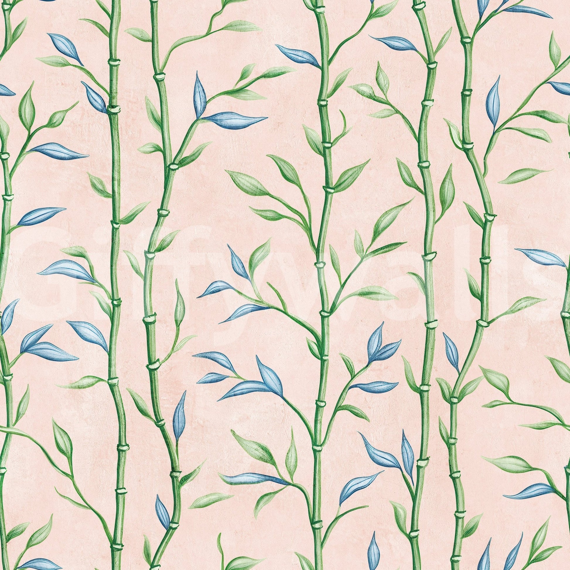 Bamboo Breeze Rose Wallpaper⁠, GD8934
