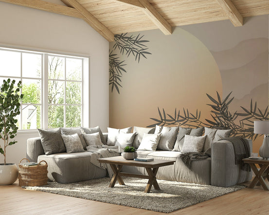 A peaceful scene of a dense bamboo forest. GD4139


