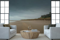 Stark Bamburgh Castle picture dramatic clifftop building design element.