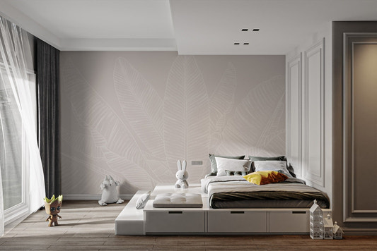 Banana Leaf Canopy Wallpaper – Sandstone