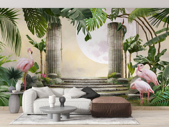 Tropical Flamingo Wallpaper B198
