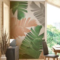 Banana leaf mural bringing nature into kids’ spaces

