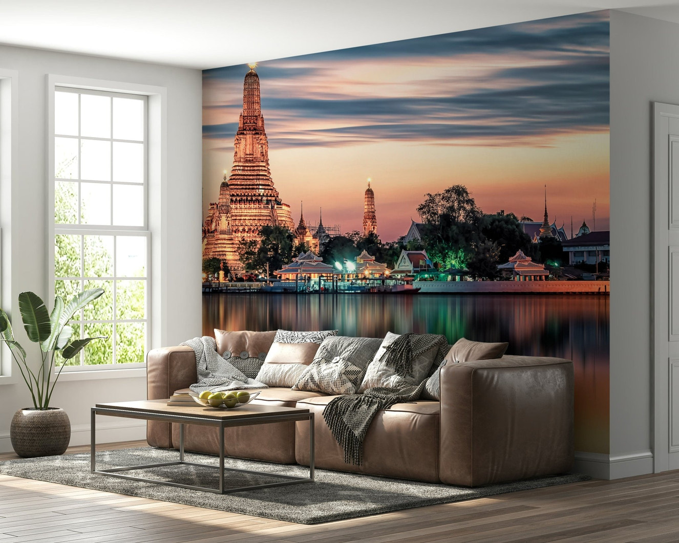 Bangkok Dawn Reflection Wall Mural