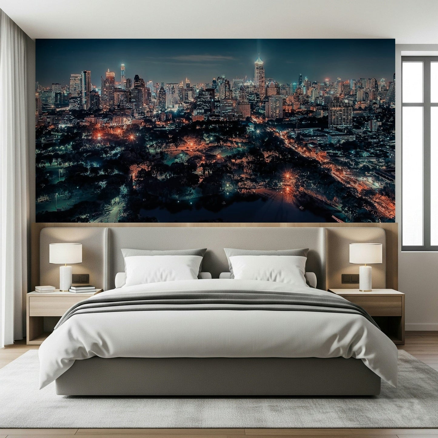 Bangkok Nightscape Wall Mural